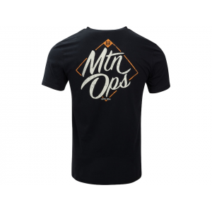 MTN OPS Men's Diamond Script Short Sleeve Crew Neck T Shirt Black XL
