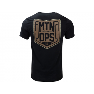 MTN OPS Men's Badge Short Sleeve Crew Neck T Shirt Black Medium