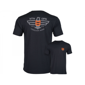 MTN OPS Men's Ace Short Sleeve Crew Neck T Shirt Black Large