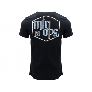 MTN OPS Men's Etched Short Sleeve Crew Neck T Shirt Black Large