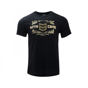 MTN OPS Men's Veil Duck Camo Short Sleeve Crew Neck T Shirt Black XL