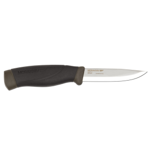Morakniv Companion HD Fixed Blade Knife 4.1" Clip Point Carbon Polished Blade Polymer Handle Black/Green - Morakniv