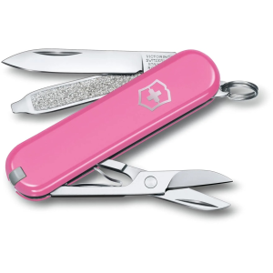 Victorinox Swiss Army Classic SD Pocket Knife 7 Function Stainless Steel Blade Polymer Handle Cherry Blossom - Victorinox Swiss Army