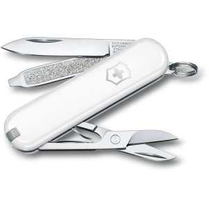 Victorinox Swiss Army Classic SD Pocket Knife 7 Function Stainless Steel Blade Polymer Handle Falling Snow - Victorinox Swiss Army
