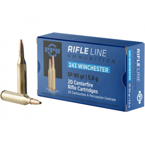  243 Winchester 90 Grain Jacketed Soft Point Box Of 20 Ammo