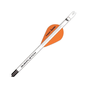 NAP Quickfletch Quickspin 2" 4 Vane Arrow Fletching System White and Orange 6PK - Nap