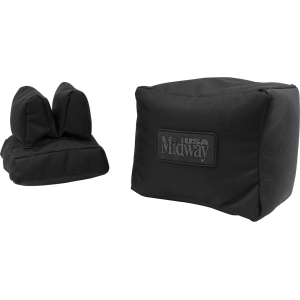 MidwayUSA Front and Rear Shooting Rest Bag Set Filled Nylon Black - Midwayusa