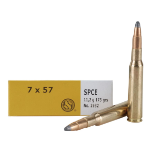 Sellier & Bellot 7x57mm Mauser (7mm Mauser) Ammo 173 Grain Jacketed Soft Point Box of 20