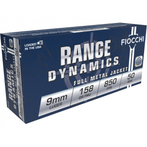 cchi Range Dynamics 9mm Luger 158 Grain Full Metal Jacket Case Of 1000 (20 Boxes Of 50) Ammo