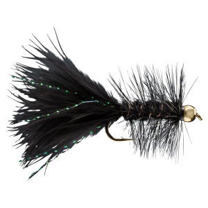RIO Beadhead Woolly Bugger Streamer Black Size 6 12PK