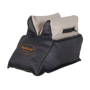 HySkore Rabbit Ear Front Shooting Rest Bag Leather Black and Gray Filled - Hyskore
