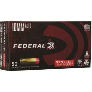 eral Syntech Range 10mm Auto 205 Grain Federal TSJ Total Synthetic Jacket (TSJ) Case Of 500 (10 Boxes Of 50) Ammo