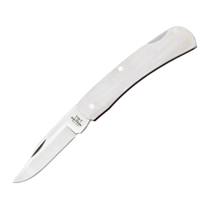 Bear & Son 126 Folding Knife 3" Clip Point Carbon Satin Blade Stainless Steel Handle Satin - Bear & Son