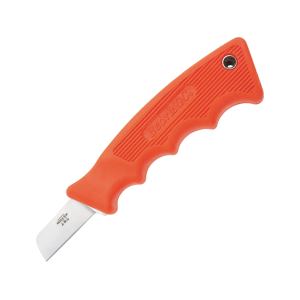 Bear & Son 446 1/4  Fixed Blade Knife 1.625" Sheepsfoot 440 Satin Blade Kraton Handle Orange - Bear & Son