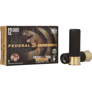 Federal Premium Freight Train 12 Gauge Ammo 3 300 Grain Copper Tipped Sabot Slug Lead Free Box Of 5 eral Premium Freight Train 12 Gauge 3 300 Grain Copper Tipped Sabot Slug Lead Free Box Of 5 Ammo