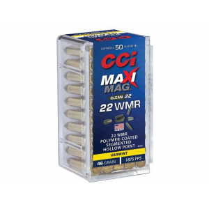 CCI Maxi-mag Clean-22 22 Winchester Magnum Rimfire (wmr) Ammo 46 Grain Fragmenting Hollow Point Box Of 50