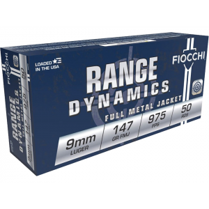 cchi Range Dynamics Subsonic 9mm Luger 147 Grain Full Metal Jacket Box Of 50 Ammo