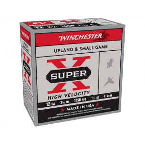 chester Super X High Velocity 12 Gauge 2-3/4 #4 Lead Shot 1-1/4 Oz Box Of 25 Ammo