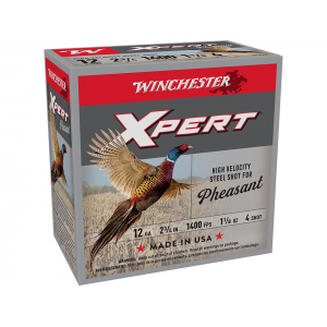 chester Xpert Pheasant 12 Gauge 2-3/4 #4 Steel Shot 1-1/8 Oz Box Of 25 Ammo