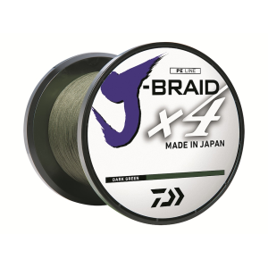DAIWA J-Braid X4 Braided Fishing Line 6lb 300yd Dark Green