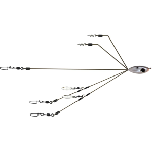 Picasso BFL Smackdown Finesse Perfection Rig Umbrella Rig 5.5" Shad Nickel - Picasso