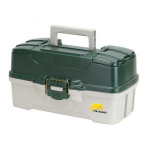 Plano Three Tray Tackle Box Dark Green/Off White - Plano