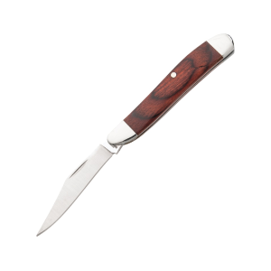 Bear & Son 219R Folding Knife 2" Clip Point Carbon Satin Blade Wood Handle Rosewood
