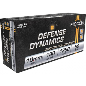 cchi Defense Dynamics 10mm Auto 180 Grain Jacketed Hollow Point Case Of 500 (10 Boxes Of 50) Ammo