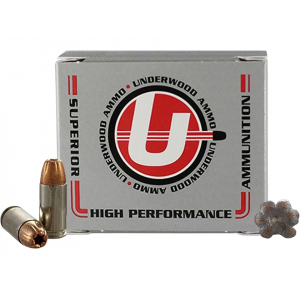 Underwood 9mm Luger Ammo 124 Grain Nosler Sporting Handgun Jacketed Hollow Point Box of 20 - Underwood Ammunition