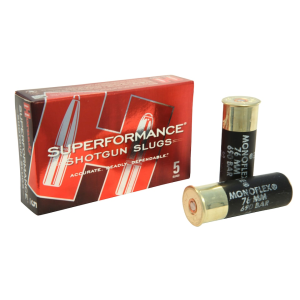 HORNADY Superformance 12 Gauge Polymer Tip Sabot Slug 2-3/4" 300 Grain Box Of 5