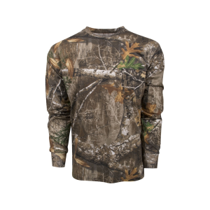 KING'S CAMO Men's Classic Long Sleeve Crew Neck T Shirt Realtree EDGE Large