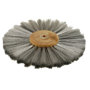 Grobet 6" Diameter 2 Row Brushing Wheel .003 Stainless Steel - Grobet