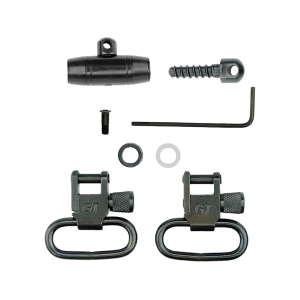 GrovTec Muzzle Loader Sling Swivel Set Thompson Center Renegade, New Englander Black Ramrod Ferrule  Sling Swivel Studs 1" Locking Swivels Steel Black - Grovtec