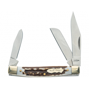 Uncle Henry 807UH JR Pocket Knife 2" Clip Point 7Cr17MoV Polished Blade Polymer Handle Brown - Uncle Henry