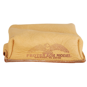 Protektor Small Brick Rear Shooting Rest Bag Leather Tan Unfilled - Protektor