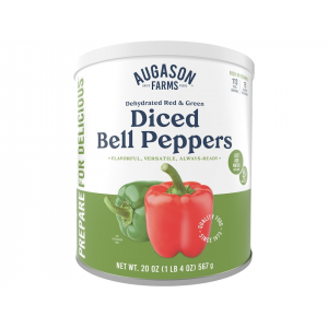 AUGASON FARMS Dehydrated Diced Red & Green Bell Peppers 1.25 lbs #10 Can