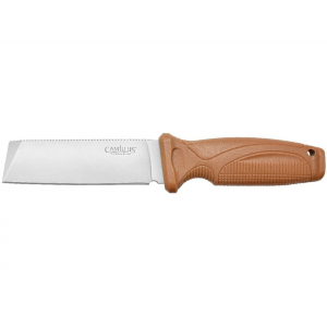 Camillus Swedge Fixed Blade Knife 4.3" Chisel Point 420 Satin Blade ABS Polymer Handle Orange - Camillus