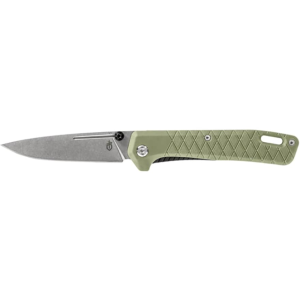 Gerber Zilch Pocket Knife 3.1" Drop Point 7Cr17MoV Stonewashed Blade Micarta Handle Lichen Green - Gerber