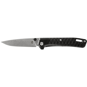 Gerber Zilch Pocket Knife 3.1" Drop Point 7Cr17MoV Stonewashed Blade Micarta Handle Black - Gerber