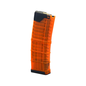 LANCER SYSTEMS L5 AWM Advanced Warfighter AR-15 Magazine 223 Remington, 5.56x45mm 30-Round Polymer Translucent Blaze Orange