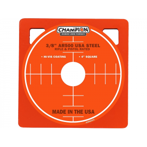 CHAMPION TARGET Champion Center Mass AR500 Steel Target Square 4