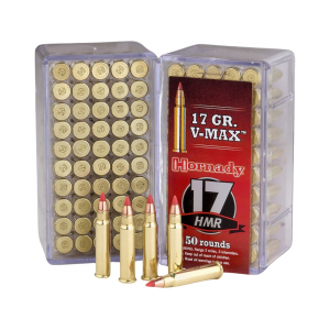 Hornady Varmint Express 17 Hornady Magnum Rimfire (HMR) Ammo 17 Grain Hornady V-Max Polymer Tip Box of 50