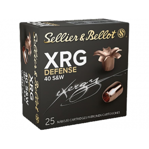 lier & Bellot XRG Defense 40 S&W 130 Grain Solid Hollow Point Lead Free Box Of 25 Ammo