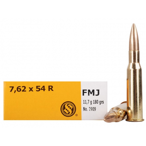 lier & Bellot 7.62x54mm Rimmed Russian 180 Grain Full Metal Jacket Box Of 20 Ammo