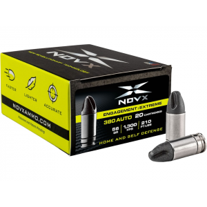 X Engagement Extreme Self-Defense 380 ACP 56 Grain Fluted Lead Free Box Of 20 Ammo