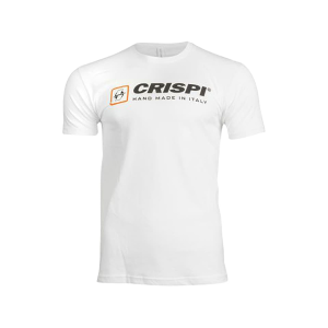 CRISPI BOOTS Men's Shop Short Sleeve Crew Neck T Shirt White Medium