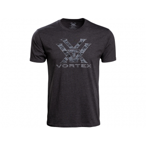 Vortex Optics Men's Camo Logo Short Sleeve Crew Neck T Shirt Charcoal Heather Large - Vortex Optics