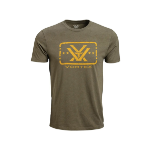 VORTEX OPTICS Men's Trigger Press Short Sleeve Crew Neck T Shirt Military Heather XL