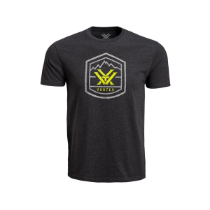VORTEX OPTICS Men's Total Ascent Short Sleeve Crew Neck T Shirt Charcoal Heather Large