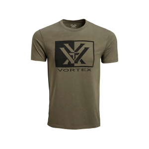 VORTEX OPTICS Men's Split Screen Short Sleeve Crew Neck T Shirt Military Heather Medium